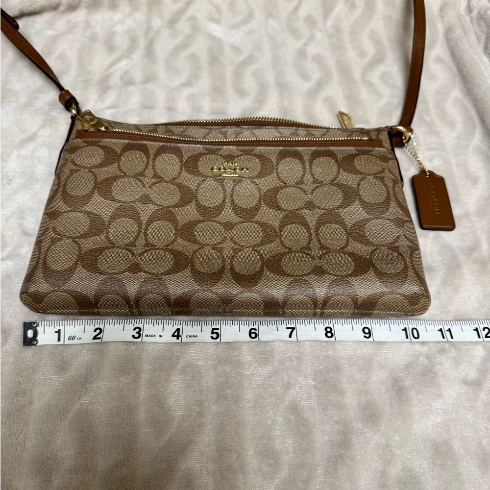 Coach Tan and Brown Signature Crossbody Bag and Wallet Set - Picture 13 of 15